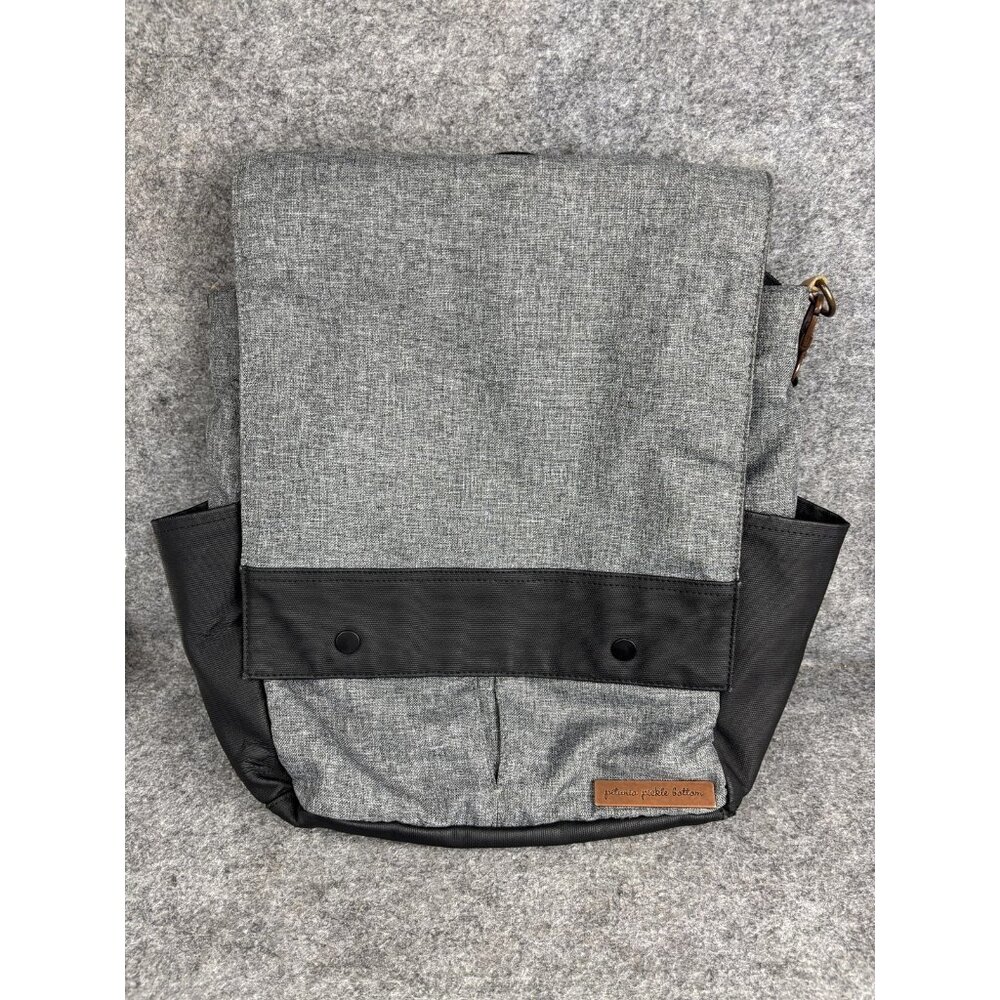 Petunia Pickle‎ Bottom Gray Diaper Bag Backpack Tote Medium Baby Boy Pockets